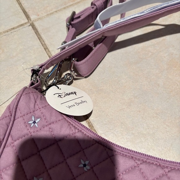 NEW Vera Bradley Disney Beauty & the Beast Frannie Crescent Crossbody – Belle - Picture 2 of 8